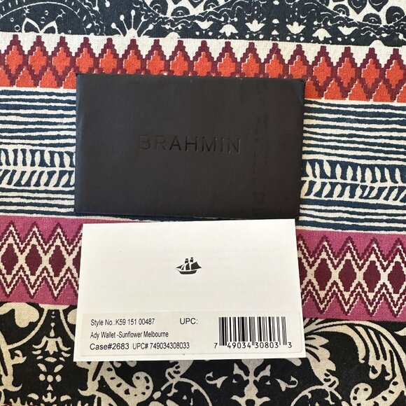 Brahmin Sunflower Yellow Ady Long Snap Wallet, Melbourne, EUC - Picture 14 of 14